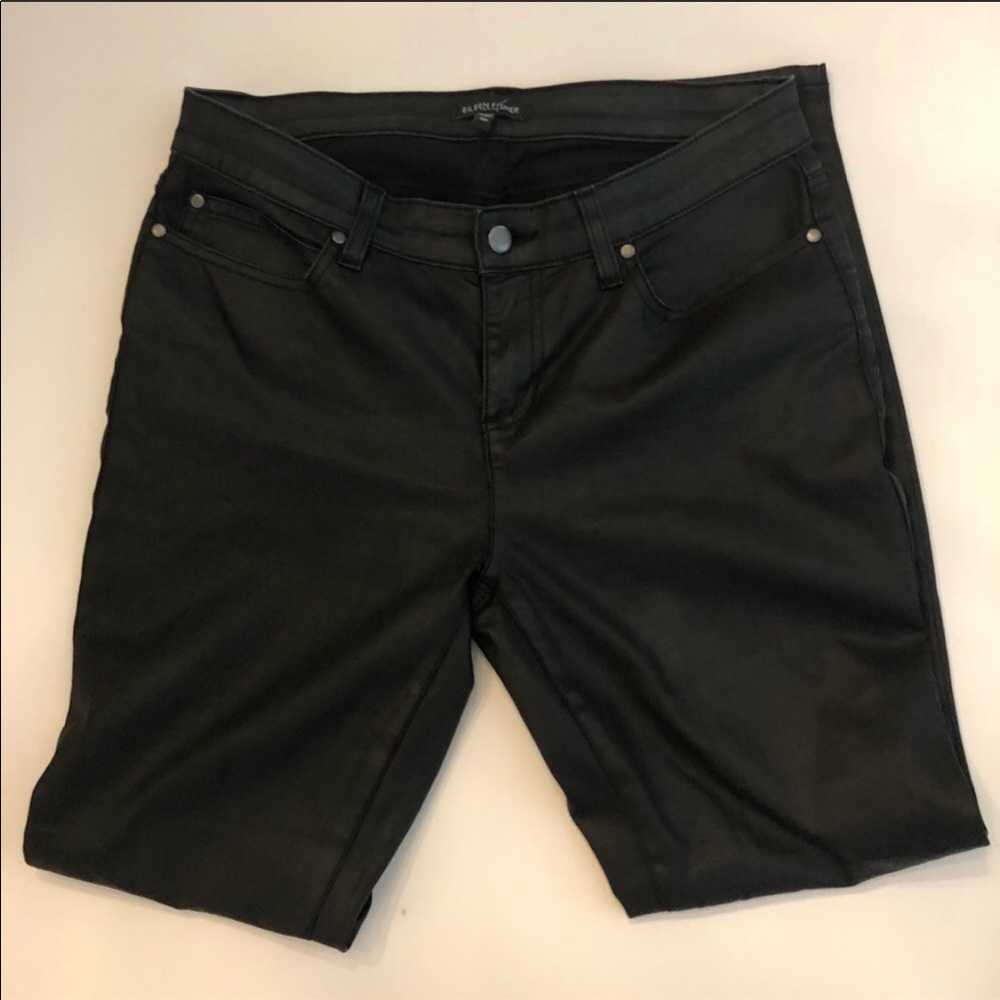Eileen Fisher Waxed Black Jeans